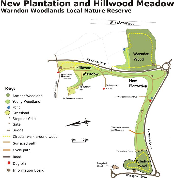 Map of New Plantation and Hillwood Meadow